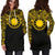 Nauru Women Hoodie Dress - Nauru Coat Of Arms Polynesian Gold Black - Polynesian Pride