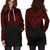 Tonga Women Hoodie Dress - Tonga Coat Of Arms Polynesian Red Black - Polynesian Pride