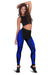 New Caledonia Women Leggings Polynesian Pattern Blue - Polynesian Pride