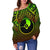 Polynesian Yap Personalised Women's Off Shoulder Sweater - Reggae Vintage Polynesian Patterns - Polynesian Pride