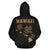 Polynesian Kakau Three Turtle Map of Hawaii Zip Hoodie Gold - Polynesian Pride