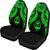 Guam Polynesian Car Seat Covers Pride Seal And Hibiscus Green - Polynesian Pride