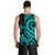 Tonga Men's Tank Top - Turquoise Tentacle Turtle - Polynesian Pride