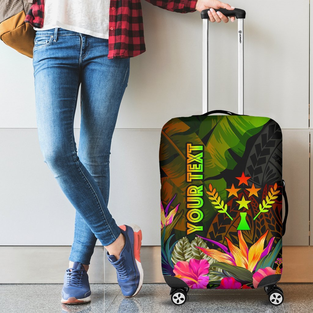 Kosrae Polynesian Personalised Luggage Covers - Hibiscus and Banana Leaves Reggae - Polynesian Pride