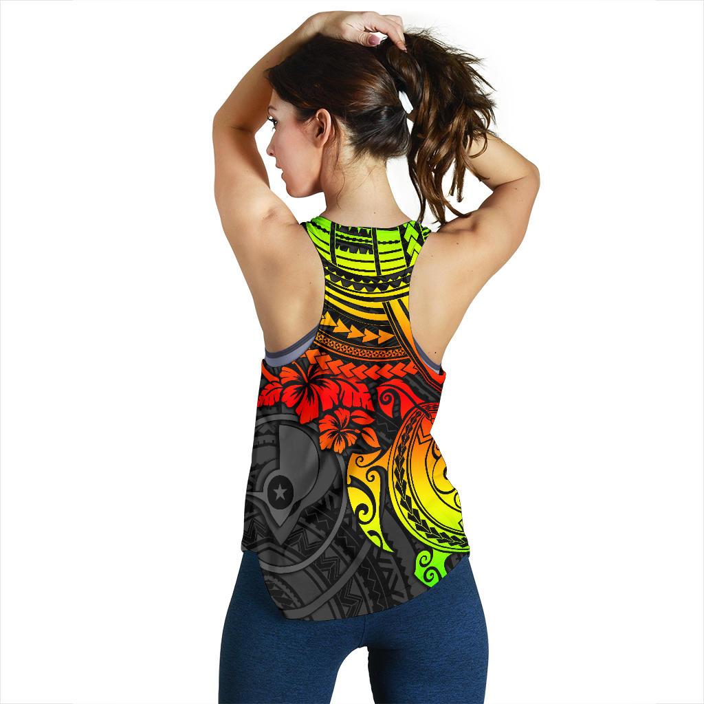 Yap Polynesian Racerback Tank (Women) - Reggae Turtle - Polynesian Pride