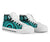 Cook Islands High Top Canvas Shoes - Turquoise Tentacle Turtle - Polynesian Pride