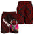 Hawaii Men's Shorts - Kanaka Maoli With Hibiscus On Polynesian Patterns (RED) - Polynesian Pride