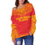 Marquesas Islands Flag Polynesian Chief Women's Off Shoulder Sweater - Polynesian Pride