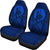 New Caledonia Car Seat Cover - New Caledonia Coat Of Arms Polynesian Tattoo Blue - Polynesian Pride