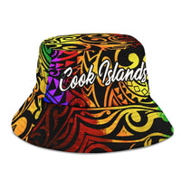 Cook Islands Bucket Hat - Rainbow Polynesian Pattern - Polynesian Pride