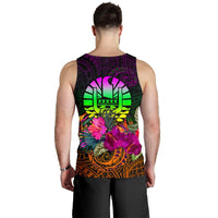 Tahiti Men's Tank Top - Summer Hibiscus - Polynesian Pride