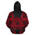 American Samoa All Over Zip up Hoodie Tattoo Red Version - Polynesian Pride