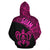 Guam Hoodie Guam Coat of Arm In Turtle Polynesian Tattoo Pink - Polynesian Pride