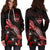 Guam Polynesian Hoodie Dress - Turtle With Blooming Hibiscus Red - Polynesian Pride