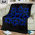 Hawaiian Premium Blanket Royal Pattern - Black And Blue - A1 Style - Polynesian Pride