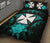 Wallis And Futuna Polynesian Quilt Bed Set Hibiscus Turquoise - Polynesian Pride