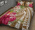 Hawaii Polynesian Turtle Tropical Hibiscus Plumeria Quilt Bed Set - Gold - Polynesian Pride
