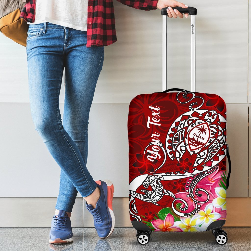 Guam Luggage Covers - Turtle Plumeria (Red) Red - Polynesian Pride