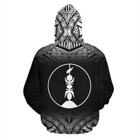 New Caledonia All Over Hoodie Fog Black Style - Polynesian Pride