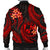 Tonga Polynesian Men Bomber Jacket - Red Plumeria - Polynesian Pride