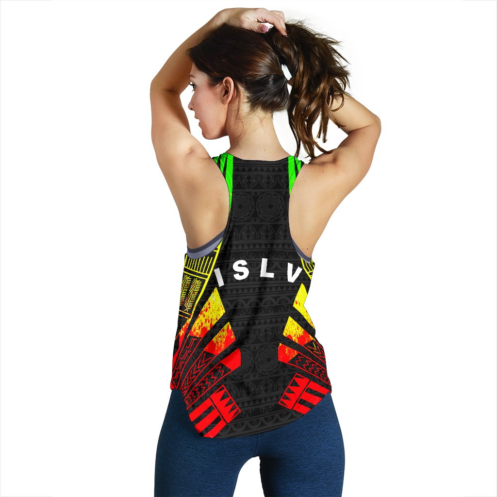 Society Islands Women Racerback Tank - Polynesian Tattoo Reggae - Polynesian Pride