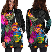 Solomon Islands Women's Hoodie Dress - Polynesian Hibiscus Pattern - Polynesian Pride