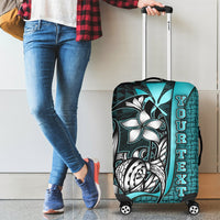 Polynesian Hawaii Custom Personalised Luggage Covers Turquoise - Turtle with Hook - Polynesian Pride