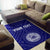 American Samoa Personalised Area Rug - Seal In Polynesian Tattoo Style ( Blue) - Polynesian Pride