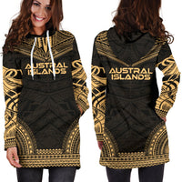 Austral Islands Women's Hoodie Dress - Polynesian Gold Chief - Polynesian Pride