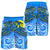 Palau Polynesian Men's Shorts - Palau Flag with Polynesian Tattoo - Polynesian Pride