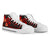 Tonga Polynesian High Top Shoes - Red Plumeria - Polynesian Pride