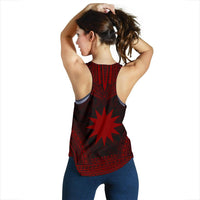 Nauru Women's Racerback Tank - Polynesian Chief Red Version - Polynesian Pride