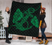 Anchor Green Poly Tribal Premium Quilt - Polynesian Pride