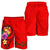 Tonga Polynesian Custom Personalised Men's Shorts - Floral With Seal Red - Polynesian Pride