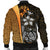 Tonga Micronesia Men's Bomber Jackets Gold - Turtle With Hook - Polynesian Pride