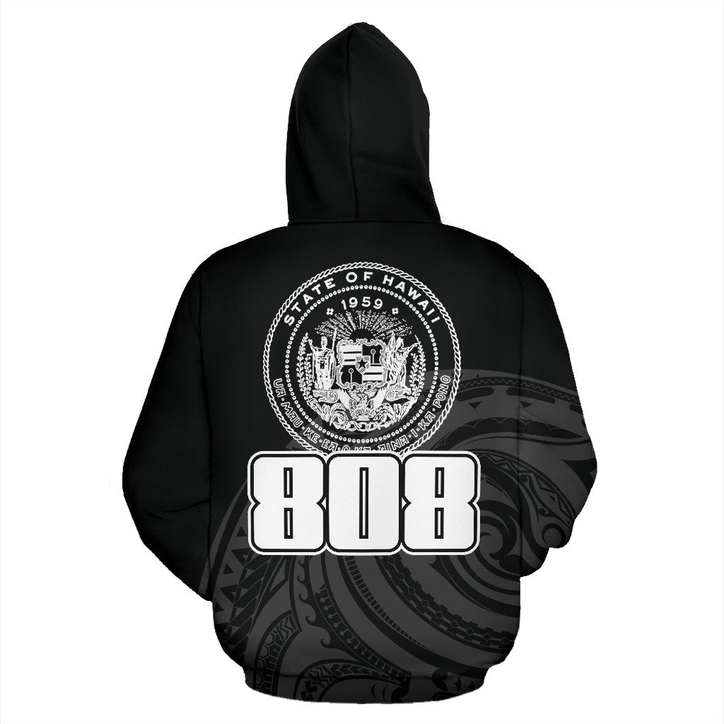 Hawaii Polynesia Zip up Hoodie Tatau Style - Polynesian Pride