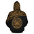 Samoa and American Samoa All Over Hoodie Gold Curve - Polynesian Pride