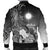 Marshall Islands Custom Personalised Men's Bomber Jacket - Humpback Whale with Tropical Flowers (White) - Polynesian Pride