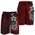 Chuuk Micronesian Men's Shorts Red - Turtle With Hook - Polynesian Pride