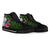 Marshall Islands High Top Shoes - Turtle Plumeria Banana Leaf Crest - Polynesian Pride