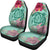 Hawaii Turtle Hibiscus Plumeria Car Set Cover - Hug Style Universal Fit Turquoise - Polynesian Pride