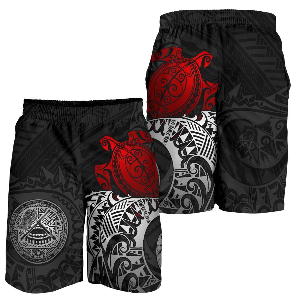 American Samoa Polynesian Shorts (Men) - Polynesian Turtle (Red) - Polynesian Pride