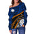 Marshall Islands Women Off Shoulder Sweater - Road To Hometown - Polynesian Pride