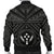 Kosrae Men's Bomber Jacket - Kosrae Flag In Polynesian Tattoo Style (Black) - Polynesian Pride