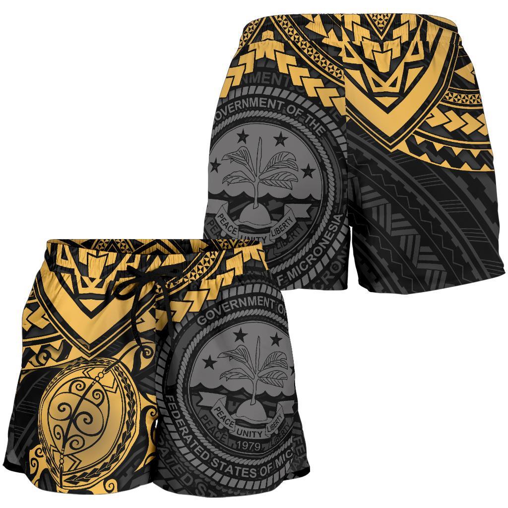 Federated States Of Micronesia Women's Shorts - Golden Turtle - Polynesian Pride