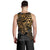 Samoa Polynesian Tank Top (Men) - Gold Turtle Flowing - Polynesian Pride