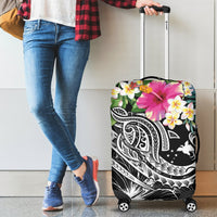 Papua New Guinea Polynesian Luggage Covers - Summer Plumeria (Black) Black - Polynesian Pride