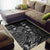 Guam Area Rugs Turtle Hibiscus Black - Polynesian Pride