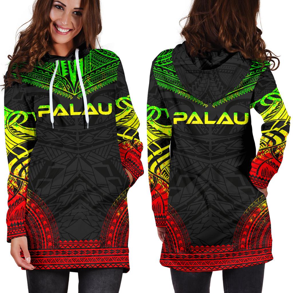 Palau Women's Hoodie Dress - Polynesian Reggae Chief - Polynesian Pride