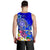 American Samoa Polynesian Men's Tank Top - Turtle Plumeria (Blue) - Polynesian Pride